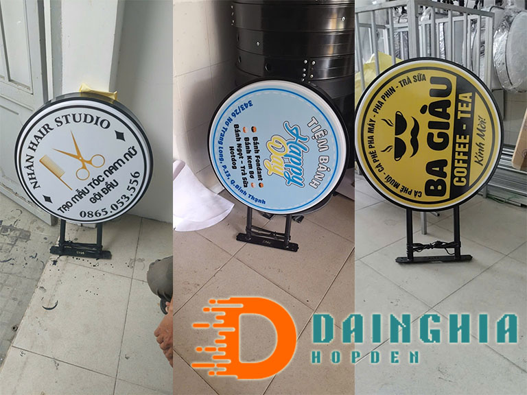 Hộp Đèn Hút Nổi Tròn Quảng Cáo Của Hàng