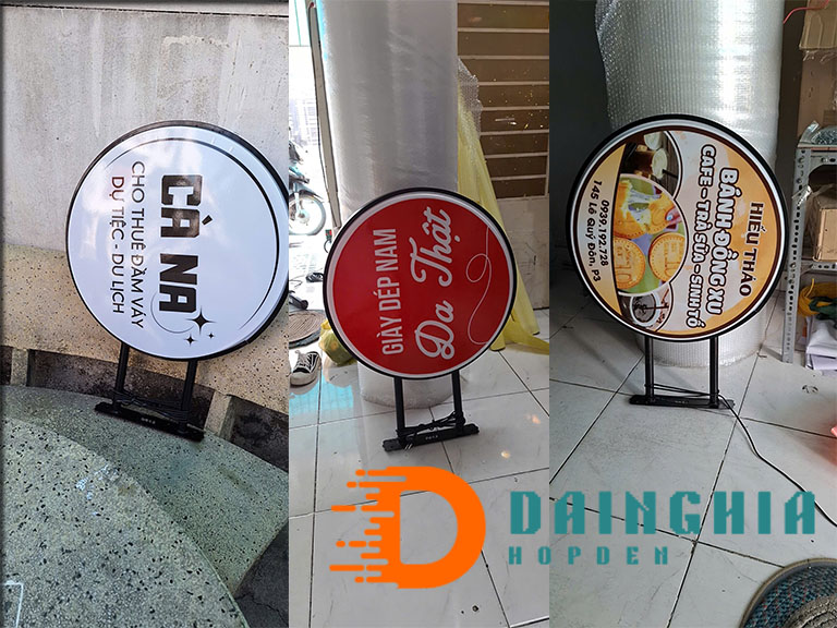 Hộp Đèn Hút Nổi Tròn Quảng Cáo