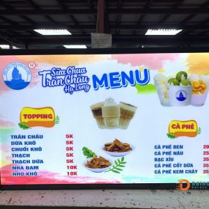 Hộp Đèn Siêu Mỏng Nắp Bật Sữa Chua Trân Châu Hạ Long