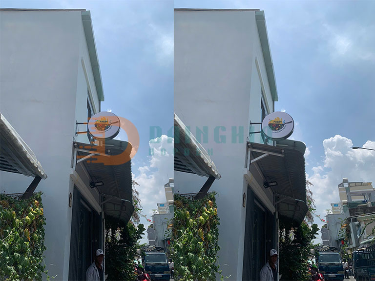 Hộp Đèn Hút Nổi Tròn 40cm Quán Ăn Bình Thạnh