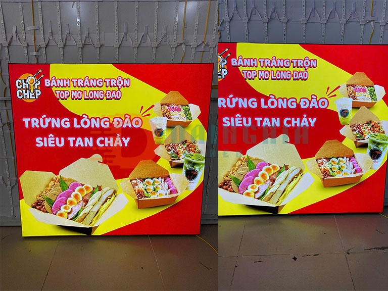 Tranh Điện Không Viền Tiệm Bánh Tráng Chop Chép