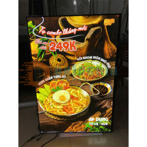 Tranh Điện Mặt Kính 60×120 Quảng Cáo Quán Ăn